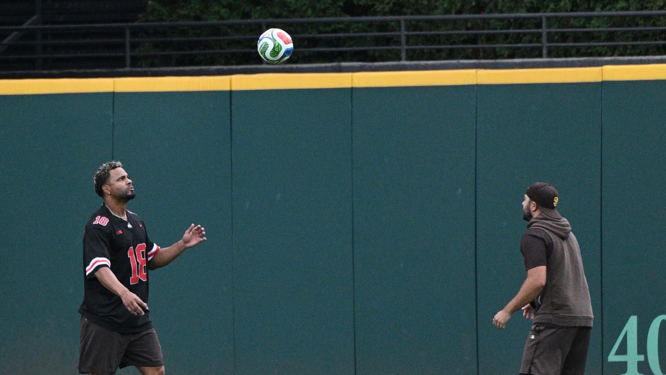 Xander Bogaerts pregame soccer